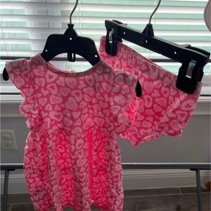 Magnetic Me Pink Heart Kids Top and Shorts Set